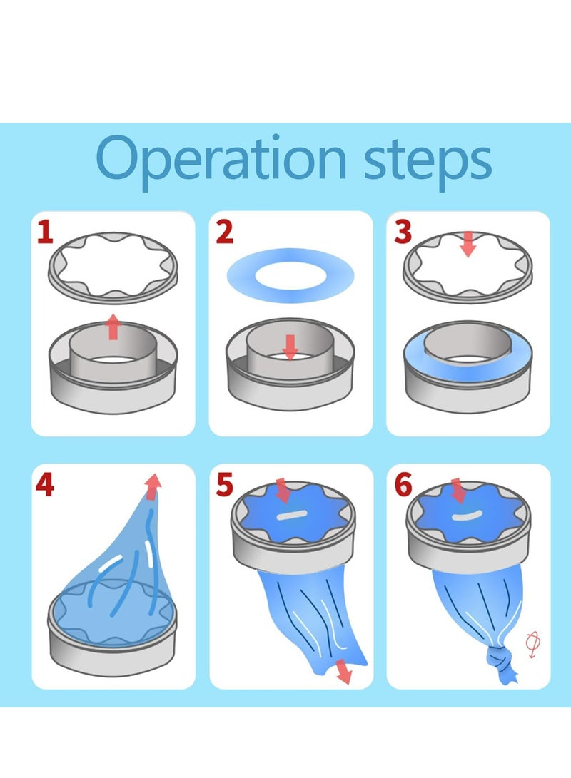 علبة إعادة تعبئة دلو الحفاضات 4 علب، كيس حفاضات يمكن التخلص منها، عبوة إعادة تعبئة لجميع دلاء الحفاضات. - Image 3